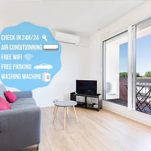 Cosy Confort - Climatisation, Balcon, Wifi - Proche Airbus, Purpan, Aéroport, Stade Ernest Wallon Appartement
